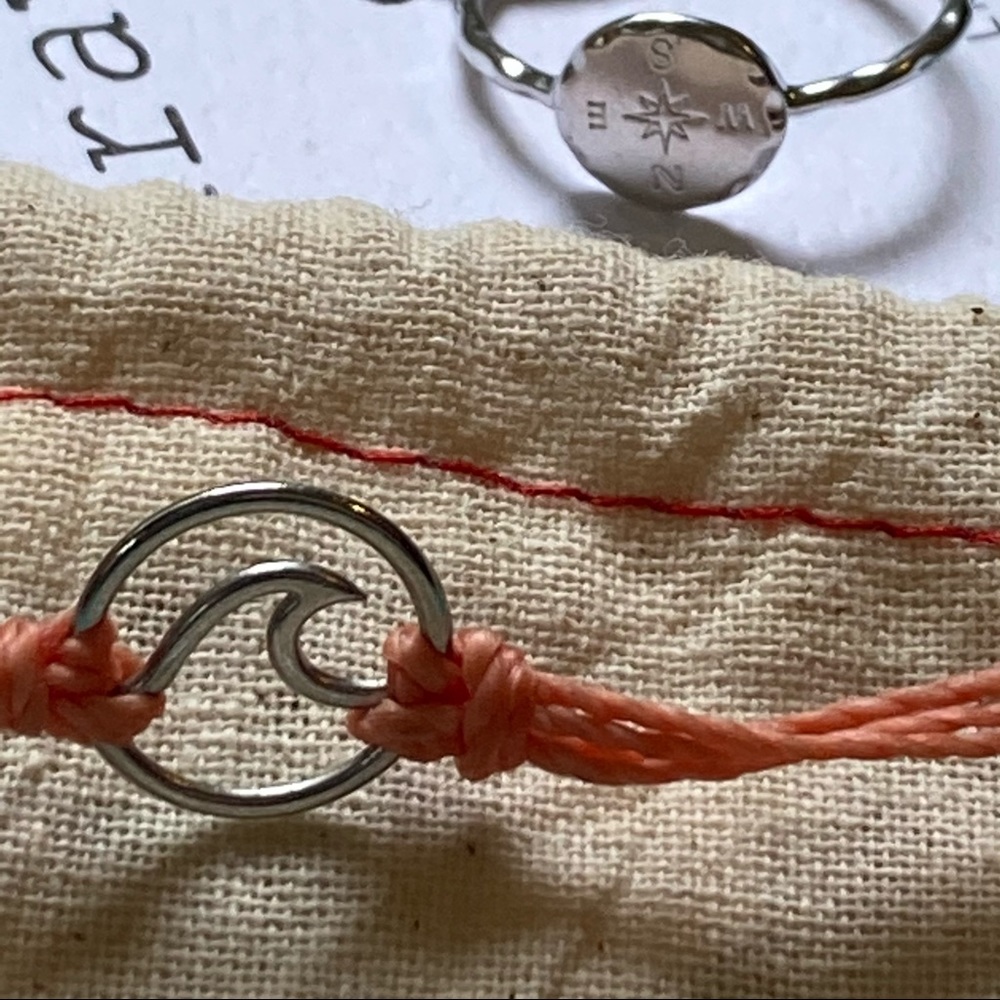 Pura Vida Bracelet & Compass Ring, & stickers NWT - Picture 4 of 7